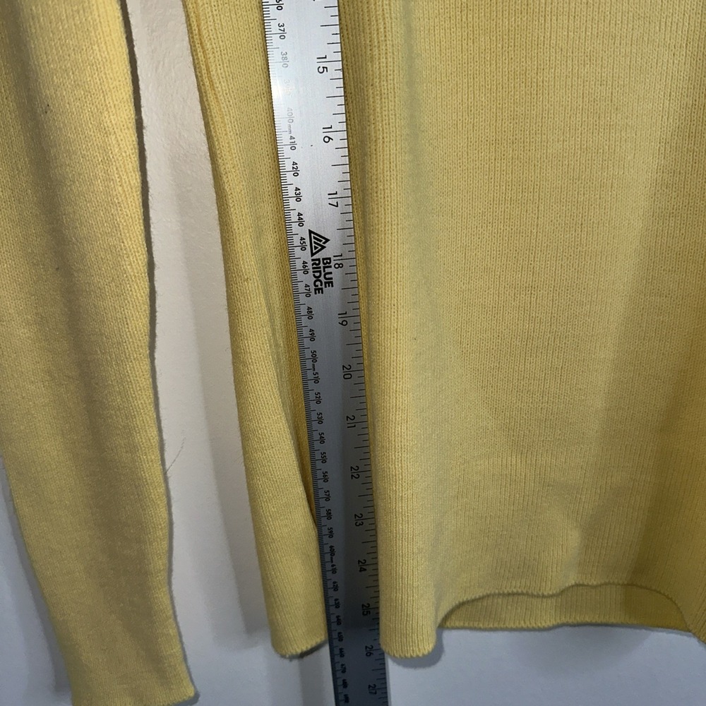 VTG 1970s Lord & Lord Buttercream Yellow 100% Cashmere Turtleneck Sweater Sz L - Picture 2 of 5